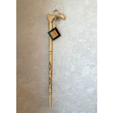 Normadia Şık ve Doğal Desenli El Yapımı Ahşap Baston, Dikkat Çekici Aksesuar