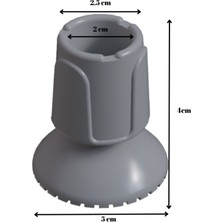 Normadia Yayvan Topuk Için Güçlendirilmiş Esnek Baston Lastiği, Dayanıklı ve Konforlu