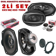Pioneer Pıoneer TS-A6961F TS-A6991F 2li Set Oto Koaksiyel Hoparlör Oval 6x9 Inç 450+700 Watt