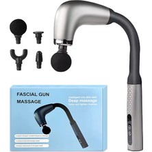 LustLove U Şekilli Uzun Saplı Şarjlı Masaj Cihazı / 9 Mod + 9 Hız / 4 Farklı Masaj Başlığı / LCD Ekranlı ve Uzun Şarj Ömrü