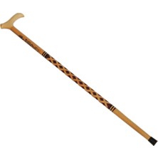 Normadia El Işlemeli Ahşap Baston 1 Adet, Zarif ve Dayanıklı Tasarım