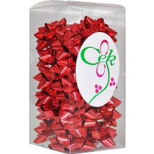 Muka Renkli Hediye Paketi Süsü Fiyonk  9,5 cm 24 Adet