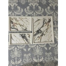 Voltbox 3 Lü Tepsi Seti - Çay Tepsileri - Sunum Tepsileri - Ikram Tepsileri