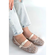 Mesga Butik Moden Bej Süet Babae Ayakkabı