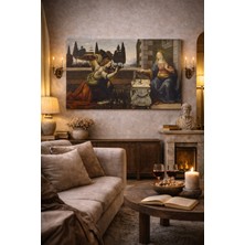 Artease Leonardo da Vinci Meryem'e Müjde (1472) Kanvas Tablo