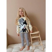 Yiğit Butik Karakter Desenli Taytlı Kız Çocuk Takım