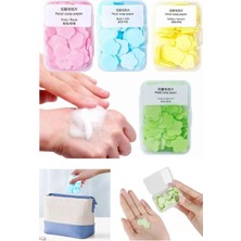 Sanal Trend 300 Yaprak Parfümlü Eriyen Mini Kağıt Sabun Öğrenci Çocuk Okul Dezenfektan El Sabunu Kamp Piknik