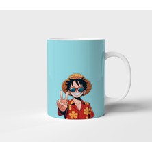 Monkey D Luffy One Piece Anime Tasarım Kupa - Hediyelik Kupa - Baskılı Kupa
