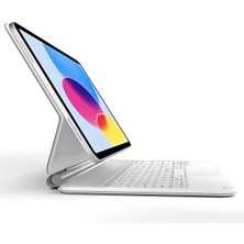 Fogy Apple Ipad (A16) 2025 Uyumlu Magic Touchpad Işıklı Türkçe Q Klavyeli Kılıf