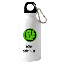 Kreax Kişiye Özel Kancalı Su Matarası Hulk