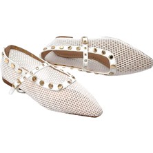 Kindep (Gedik Paşalı) Troklu Günlük Kadın Babet Beyaz