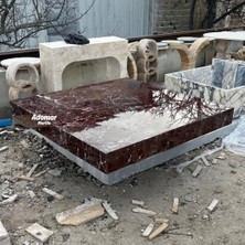 Adomar Marble Rosso Levanto Orta Sehpa