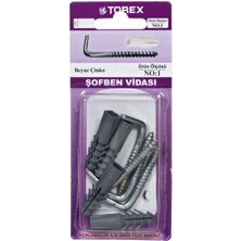 Torex Şofben Montaj Vidası + Dübel No:1, 1p=2 Adet