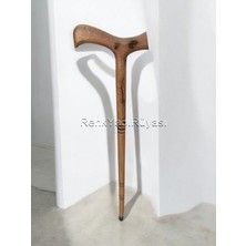 Normadia Şık ve Dayanıklı 87CM Ahşap Baston, Doğal ve Kullanışlı Tasarım