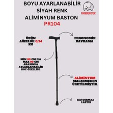 Normadia Siyah Alüminyum Katlanabilir Baston, Taşınabilir ve Hafif Tasarım