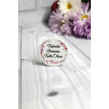 Mapi Kadınlar Günü Kutlu Olsun Baskılı Karton Etiket (60 Adet) 8 Mart Kadınlar Günü Etiketi (4,5 Cm)