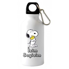 Kreax Kişiye Özel Kancalı Su Matarası Snoopy