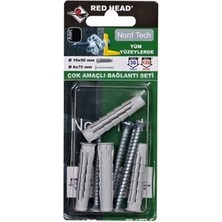Torex Red Head Çok Amaçlı Bağlantı Seti 10X50 mm Nord Tech, 1p=4 Adet