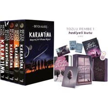 İndigo Kitap Karantina Serisi Seti-5 Kitap Takım- Ciltli Kutulu ve Tozlu Pembe 1 Hediyeli Kutulu Ciltli