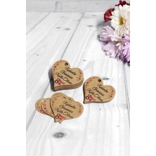 Mapi Vice Kadınlar Günü Kutlu Olsun Baskılı Kraft Karton Etiket (50 Adet) 8 Mart Kadınlar Günü Etiketi(4,5 Cm)