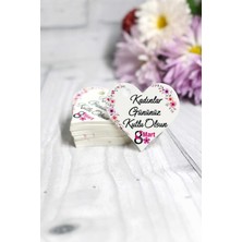 Mapi Kadınlar Günü Kutlu Olsun Baskılı Karton Etiket (50 Adet) 8 Mart Kadınlar Günü Etiketi (4,5 Cm)