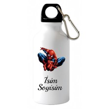 Kreax Kişiye Özel Kancalı Su Matarası Örümcek Adam