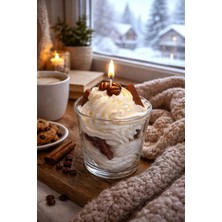 Çikolata Aromalı Kremalı Dekoratif Mum %100 Soya Wax | 200 ml