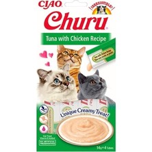 Inaba Ciao Churu Cream Ton Balıklı ve Tavuklu Kedi Ödül Kreması 4 x 14 gr