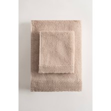 Cadeluz Soria Pima Pamuk Bej Havlu Seti