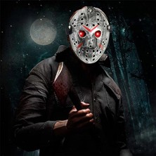 Pusat Jason Maskesi Hannibal Maskesi Metal Gümüş Renk 20X25 cm - Lisinya