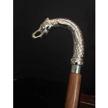 Normadia El Yapımı Ahşap Saplı, Pirinç Başlıklı Şık ve Dayanıklı Baston