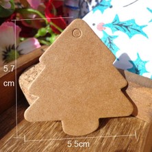 Mutlu Adım 10 Adet 5,7x5,5cm Çam Ağacı Kraft Etiket