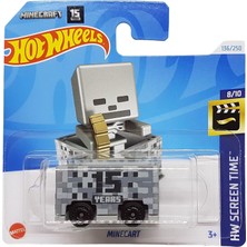 Hot Wheels - Minecart - Hw Screen Time 8/10 - HTB38 - Short Card - Minecraft 15 Years - Mattel 2024-