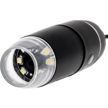 Pusat -1600X USB Dijital Mikroskop Kamera Endoskop 8led Büyüteç Metal Standı ( Lisinya )