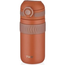 Genelec Tkk 450ML Rahat Içim Çift Yalıtımlı Paslanmaz Çelik Termos Matara (Turuncu)