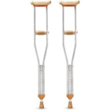 Normadia Kısa Boylar Için Ithal Ahşap Koltuk Değneği Çifti, 95-115 cm
