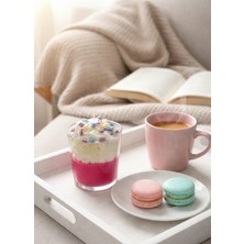 Çilek Kokulu Kremalı Dekoratif Mum | Parafin & Soya Wax | 400 ml