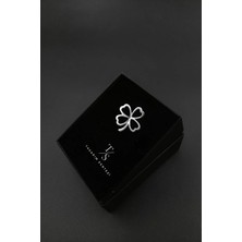 Tasarım Sentezi Broş Metal Rozet 4 Yapraklı Yonca Silver Çiçek Yaprak Dal Yaka Kıyafet Şapka Takı Aksesuar