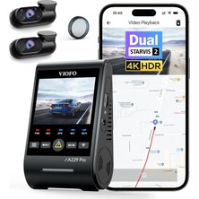Viofo A229 Pro 3 Kameralı Ön-Iç-Arka 4K+2K+1080P Hdr Sony Starvis 2 Ile Uyumlu Wifi Gps Araç Kameras