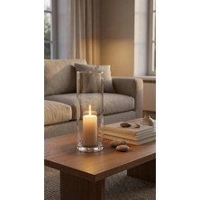 Zarafetin En Net Hali: 10X30 cm El Işçiliği Premium Silindir Vazo - Mumluk