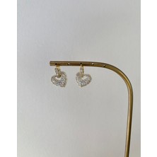 Marsel Özel Seri Kalp Model Sallantılı Taş Detay Xp Gold Küpe