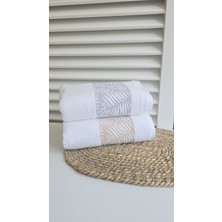 Özdilek Osier 2li Kutulu Gri-Bej El Havlu Seti