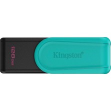 Kingston Datatraveler Exodia S USB Bellek - 128GB - USB 3.2 Gen 1 - USB Tip A - Siyah/turkuaz