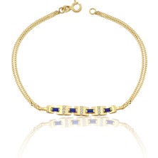 FAZ Kuyumculuk Sapphire Grid Altın Bileklik