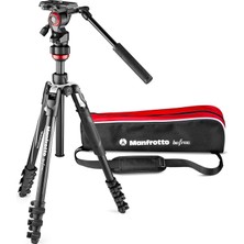 Manfrotto Befree Live Alüminyum Seyahat Video Tripod, Sıvı Kafalı, Kol Kapatma, 4 Kg'a Kadar Destekl