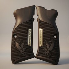 Sarsılmaz Kılınç 2000 Mega, Liğht, Ar 24, P8L, P8S Uyumlu Ahşap Lazer Işlemeli Kabze