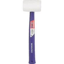 Workpro Pvc Pp Saplı 57MM Beyaz Kauçuk Tokmak 450GR.
