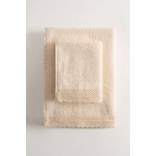 Cadeluz Soria Pima Pamuk Krem Havlu Seti