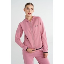 Hummel Tech Zip Hoodie 922436-3325 Pembe Kadın Fermaurlı Hoodie