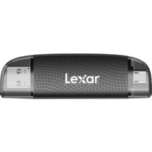 Lexar Çift Yuvalı Usb-A/c Okuyucu, 205MB/S'YE Kadar Aktarım Hızı, Sd ve Microsd Kartları (LRW310X-BN